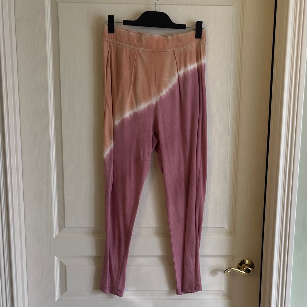 Pink and Peach Tie-Dye Pants